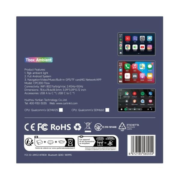 CarlinKit Tbox Max (Ambient) CarPlay AI Box - Tbox CarPlay