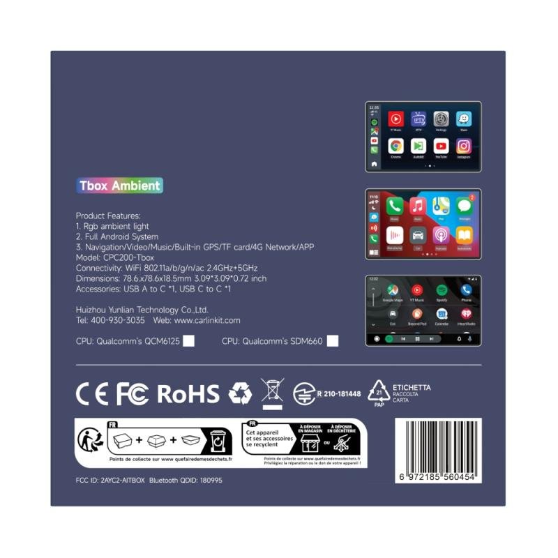 10005 (1) CarlinKit Tbox Max (Ambient) CarPlay AI Box - Image 5